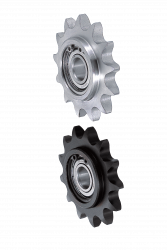 Chain idler with single bearing - DRC (black oxide steel) DRCS (stainless steel)