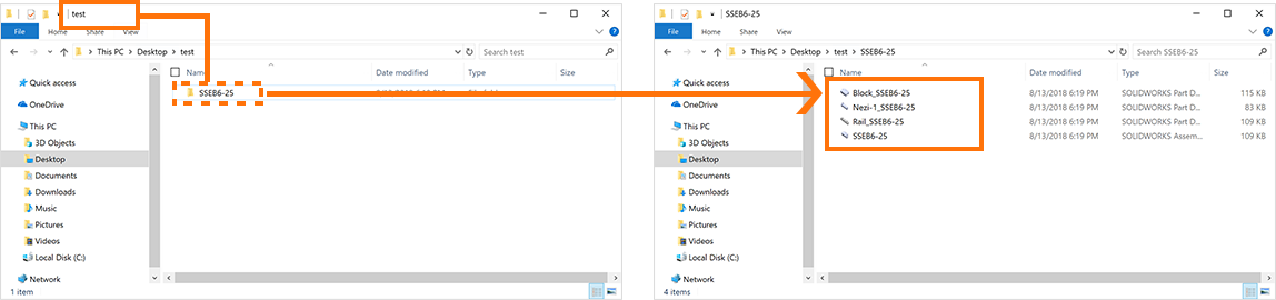 The assembly file is created in the specified location